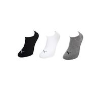 PUMA Mixte Unisex Sneaker Plain 3p Chaussettes De Sport, Gris/Blanc/Noir, 43-46 EU