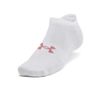 Under Armour Lot de 3 Paires de Chaussettes Unisexes UA Essential No Show Basses, Élixir Rose, L Mixte