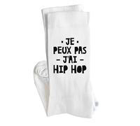 Chaussettes Je peux pas j’ai hip hop | Socks | Taille 41-45 | Idée Chaussettes Personnalisées Cadeau Fête Original Famille Travail Départ Collègue Retraite Noël.