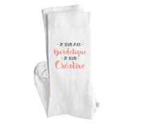 Chaussettes Je suis pas bordélique | Socks | Taille 41-45 | Idée Chaussettes Personnalisées Cadeau Fête Original Famille Travail Départ Collègue Retraite Noël.