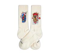 Chaussettes Jimmy Lion Basquiat Heads 1982 Beige 41/46
