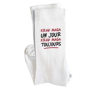 Chaussettes Krav maga toujours | Socks | Taille 36-40 | Idée Chaussettes Personnalisées Cadeau Fête Original Famille Travail Départ Collègue Retraite Noël.