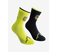 La Sportiva - For Your Mountain Socks - Chaussettes de running - Unisex XL | EU 44-46 - black / neon