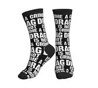 Chaussettes Le Drag N'Est Pas Un Crime Loisirs Sports Chaussettes Absorbant La Sueur Chaussette Femme Pour Sport Cyclisme Golf