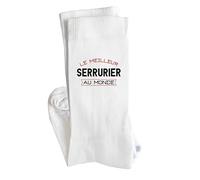 Chaussettes Le meilleur Serrurier | Socks | Taille 41-45 | Idée Chaussettes Personnalisées Cadeau Fête Original Famille Travail Départ Collègue Retraite Noël.