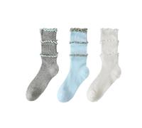 Chaussettes légères sans os pour enfants - En résille mi-mollet - Printemps/été - Avec bout et bas - Convient aux enfants de 3 à 12 ans, gris, 6-8 ans