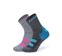 Lenz Outdoor 1.0 Chaussettes - Paquet de 2, gris-rose-bleu, taille 39 40 41 pour homme