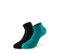 Lenz Chaussettes 3.0 Running, Noir/Vert, Taille 45/46/47, pour homme