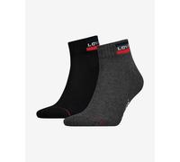 Chaussettes Levi's Sportswear Mid Cut gris foncé noir (2 paires) - 35-38