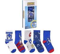 Chaussettes Longues - Cerdá - Sonic - Bleu, Rouge et Blanc - Coton, Polyester, Élasthanne Bleu