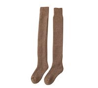 Chaussettes Longues Coton Homme Femmes cuisse haute chaussettes sur le genou haute jambières hiver longue botte bas Chaussettes Polaire Drôle Pour Homme (C, One Size)