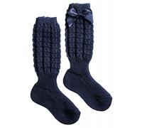 Chaussettes longues en coton avec nœud bleu - 19 - 22