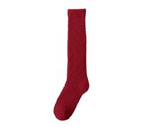 Chaussettes longues pour femme Scrunch - Chaussettes de course rembourrées - Chaussettes courtes - Invisibles - En coton - Chaussettes douillettes - Couleur : Noël, Bordeaux, taille unique
