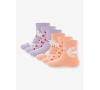 Chaussettes lot de 6 oiseaux/cœurs bébé fille ewers abricot 19/22