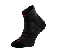 Lurbel Stone Pro Four Chaussettes de trail Running Chaussettes de Course Chaussettes Sans Couture Chaussette Respirant Cheville Unisexe, noir/rouge, L