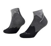 Buff Chaussettes Lightweight Merino Wool Quarter – laine mérinos légère – gris foncé – XL