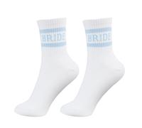 Chaussettes Mariée Coton Taille Unique 36-41, Brodées « Bride », Accessoires JGA pour Enterrement Vie de Jeune Fille et Mariage, Confortables, Respirantes, Idée Cadeau Originale