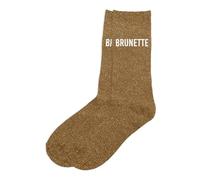 chaussettes marron à paillettes "Brunette"