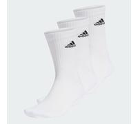adidas Mixte Cushioned Crew Socks 3 Pairs, White / Black, 6.5-8