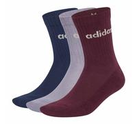 Adidas Chaussettes matelassées linéaire pack de 3 Rouge 43/45 Unisexe
