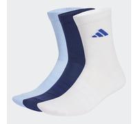 Chaussettes matelassées mi-mollet Adidas, bleu et blanc, lot de 3