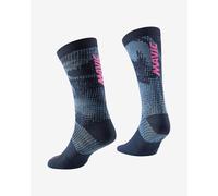 Chaussettes Mavic Essential Graphic bleuâtre logo rose - 43-44