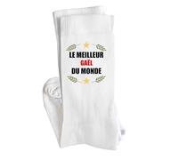 Chaussettes Meilleur Gaël du Monde Socks - Taille 41-45 - Idée Chaussettes Personnalisées Cadeau Fête Original Famille Travail Départ Collègue Retraite Noël.