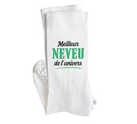 Chaussettes Meilleur neveu de l’univers | Socks | Taille 41-45 | Idée Chaussettes Personnalisées Cadeau Fête Original Famille Travail Départ Collègue Retraite Noël.