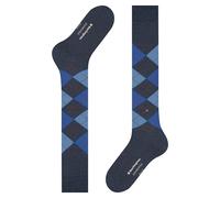 Burlington Chaussettes longues Edinburgh M Kh laine fantaisie, Bleu Dark Blue Melange, 40-46