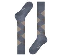 Burlington Chaussettes longues Manchester M Kh – Coton fantaisie – Bleu Jeans Mélange 40-46 1 paire