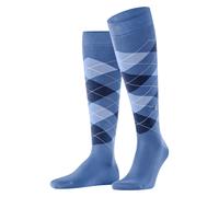 Burlington Chaussettes longues Homme Manchester M Kh - coton fantaisie - Bleu Water 6550 - 40-46