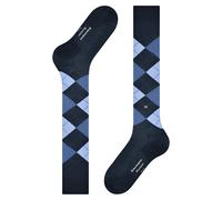 Burlington Chaussettes longues Manchester M Kh – coton fantaisie – Bleu Marine 6120 40-46, 1 paire