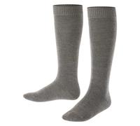 FALKE Comfort Wool K Kh laine unies 1 paire, Chaussettes longues Mixte enfant, Gris Dark Grey 3070, 35-38