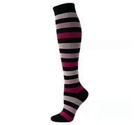 Chaussettes Mi-Bollet Sans Coutures Femme Jambières Guêtres College Socks Hautes Genou Rayures Pour Maison le sport, la course, les voyages