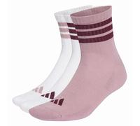 Chaussettes mi-hautes adidas 3-Stripes Cushioned (x3) Blanc 34/36