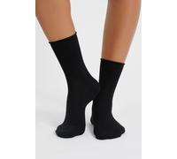 Chaussettes mi-hautes - Coton Midi - TU - Noir - Femme - Etam