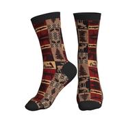 Chaussettes mi-hautes Lodge Bear Deer Fish pour femmes et hommes, idéales pour la course à pied, le sport, la randonnée et la gym