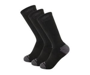 Chaussettes mi-hautes rembourrées Merrell Eco, fabriquées à partir de matériaux recyclés, rembourrage et soutien de la voûte plantaire, anti-odeurs, noir, taille moyenne à grande, lot de 3
