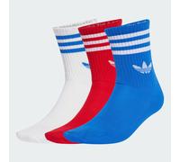 Chaussettes mi-mollet 3 bandes (3 paires) Better Scarlet / Blue / White 40-42