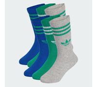 Chaussettes mi-mollet 3bandes (6paires) Enfants Medium Grey Heather / Royal Blue / Court Green 22-24