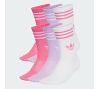 Chaussettes mi-mollet 3bandes (6paires) Enfants White / Pink Fusion / Powder Plum Mel. 25-27