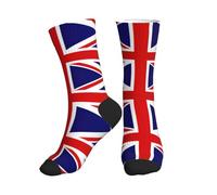 Chaussettes Mi-Mollet Drapeau Du Royaume-Uni Chaussettes Sport Antidérapantes Sport Sock Résistant Aux Odeurs Socquette Sportswear Pour Yoga Cadeaux 40CM