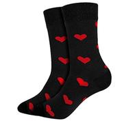 Chaussettes mi-mollet en coton pour couples, Love red and black