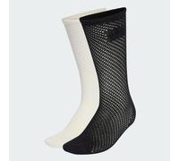 CHAUSSETTES MI-MOLLET EN CROCHET (2 PAIRES) Off White / Black 37-39