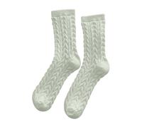 Chaussettes mi-mollet en extra douce pour des chaussons d'hiver thermiques et confortables idéales pour une nuit de sommeil douillette à l'intérieur ou une pendaison de crémaillère (Green One Size)