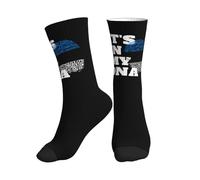 Chaussettes Mi-Mollet Estonian It'S In My Dna Estonian Flag Chaussette Foot Confortables Socquette Sportswear Anti-Ampoule Chaussette De Sport Pour Cyclisme Fitness Randonnée 40Cm