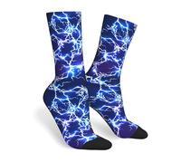Chaussettes Mi-Mollet Foudre Chaussette De Sport Respirant Chaussette Foot Antidérapantes Chaussettes Sport Pour Yoga Randonnée Cadeaux