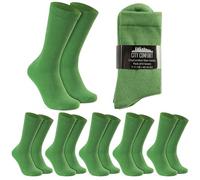 Chaussettes Mi-Mollet Homme - Paquets Multiples de Doux et Confortable Chaussette Coton Homme Taille Unique 40-45 (Vert-Lot de 6)