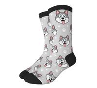 Chaussettes Mi-Mollet Husky Derp Soquette Sport 40Cm | Chaussettes Mi-Mollet Fléxibles Résistantes Socquette Sportswear Pour Trekking Running Cyclisme Chaussettes Mi-Hautes