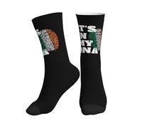 Chaussettes Mi-Mollet Irish It'S In My Dna Ireland Flag Sport Sock Résistant Aux Odeurs Socquette Sportswear Anti-Ampoule Chaussette Foot Pour Cadeaux Randonnée Cyclisme 40Cm